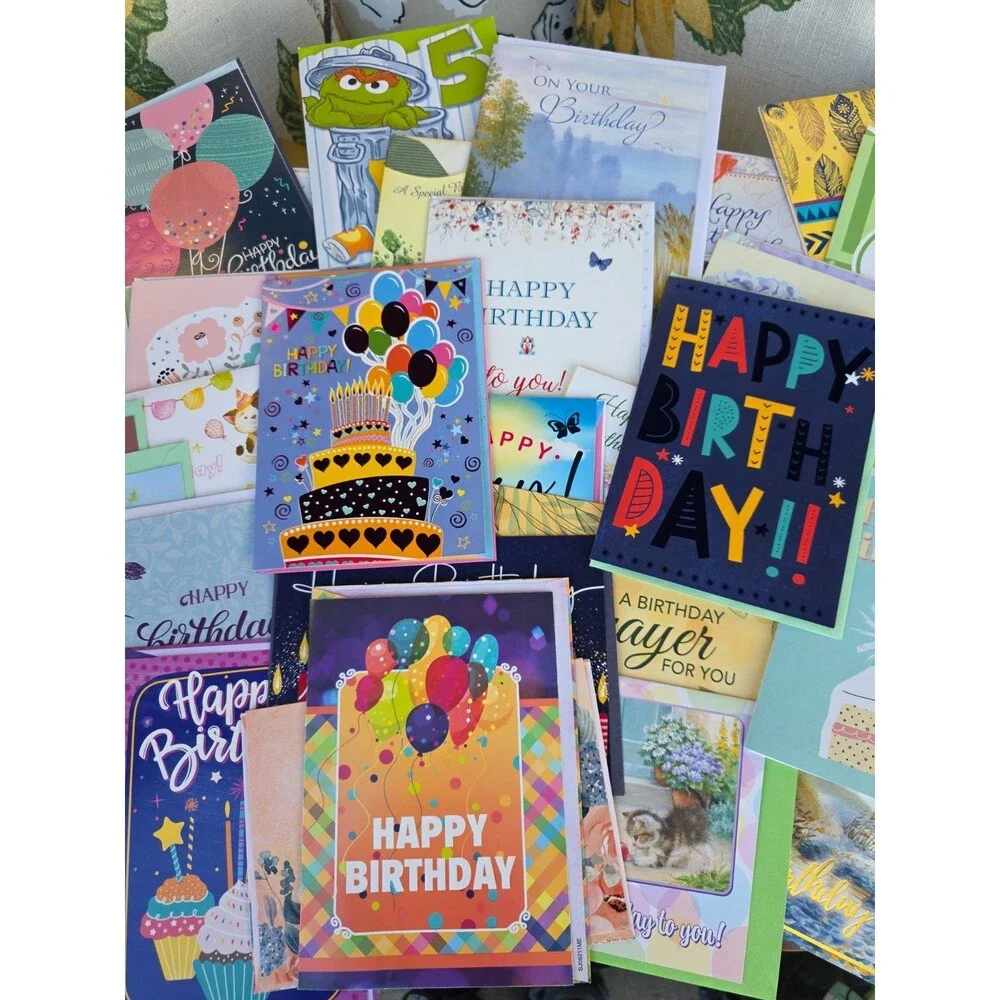 Mega Lot of 120 Greeting Cards All-Occasion Birthday Holiday Sympathy Envelopes
